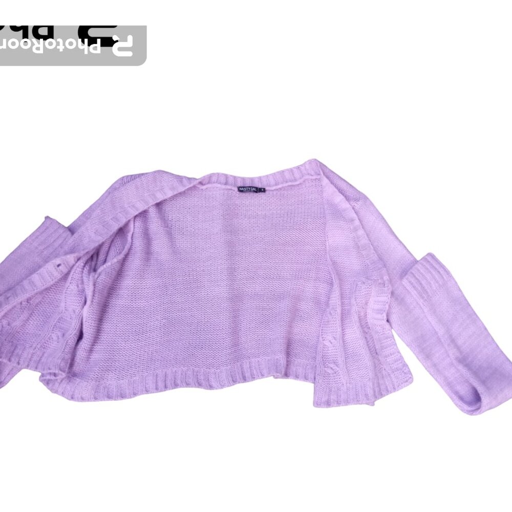 Nasty Gal cropped oversized lavender sweater sz S - Picture 9 of 12